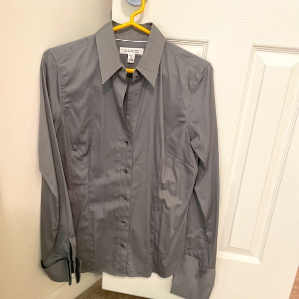 Banana Republic Women's Non-Iron Tailored Stretch Tall Button Down